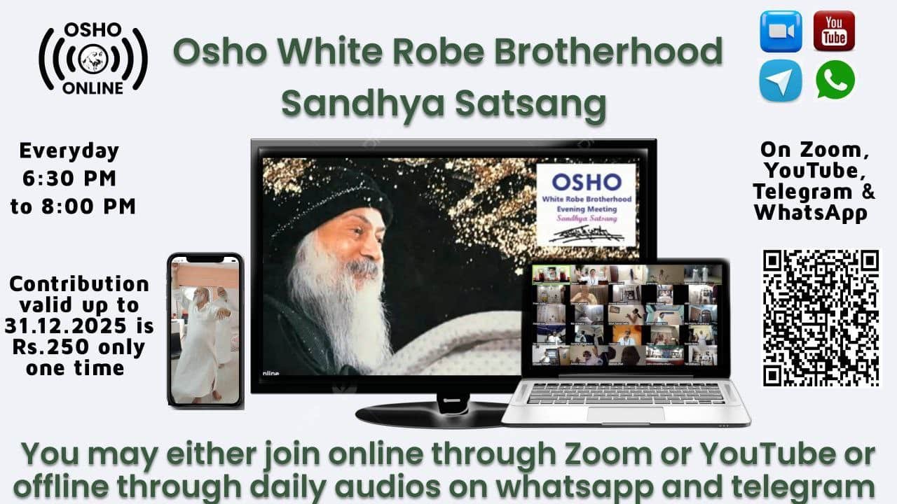 2. Osho Sandhya Satsang Ad flyer
